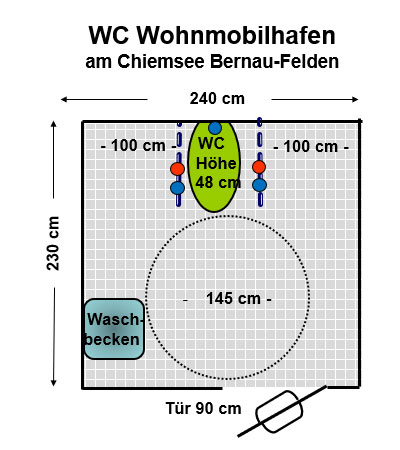 WC Wohnmobilhafen am Chiemsee Bernau-Felden Plan
