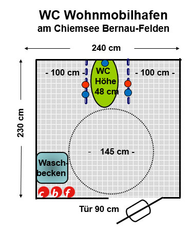 WC Wohnmobilhafen am Chiemsee Bernau-Felden Plan