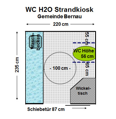 WC H2O Strandkiosk Bernau Plan