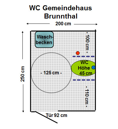WC Gemeindehaus Brunnthal Plan