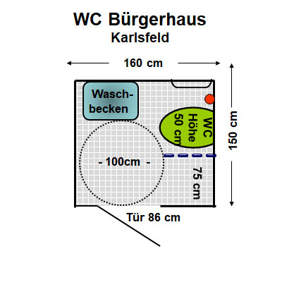 WC Bürgerhaus Karlsfeld Plan