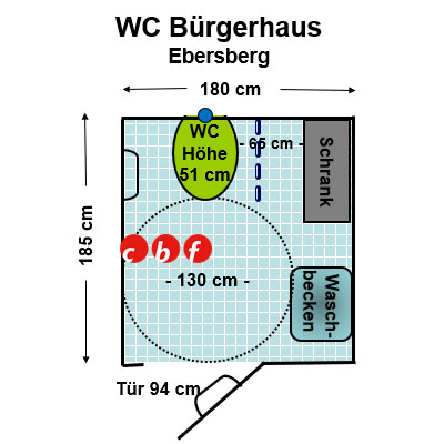 WC Bürgerhaus Musikschule Ebersberg Plan