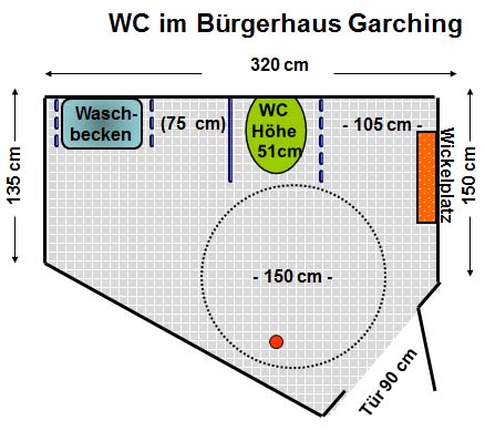 WC Bürgerhaus Garching Plan
