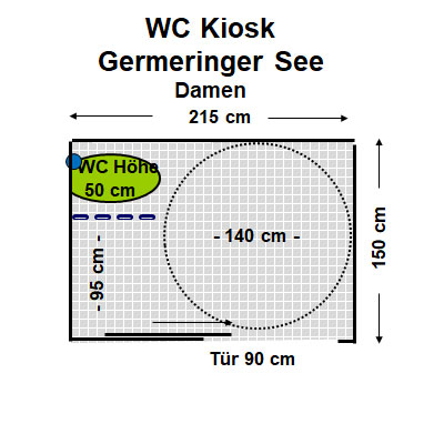 WC Kiosk Germeringer See Damen Plan