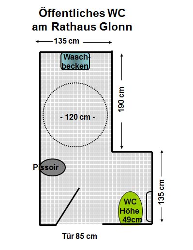 WC Glonn Rathaus Plan