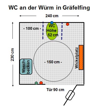 WC an der Würm in Gräfelfing Plan