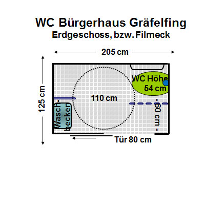 WC Bürgerhaus Gräfelfing EG Plan