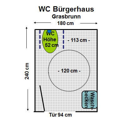 WC Bürgerhaus Grasbrunn Plan