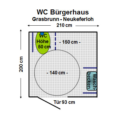 WC Bürgerhaus Grasbrunn - Neukeferloh Plan