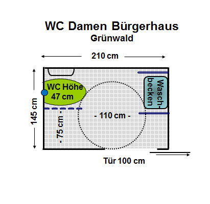 WC Bürgerhaus Römerschanz Damen Grünwald Plan
