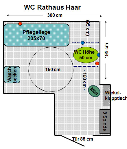 WC Rathaus Haar Plan