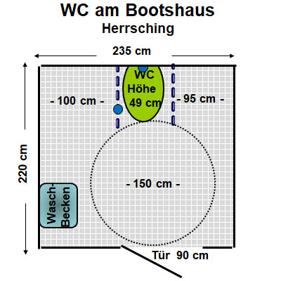 WC am Bootshaus Herrsching Plan