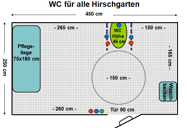 WC für Alle im Hirschgarten Plan