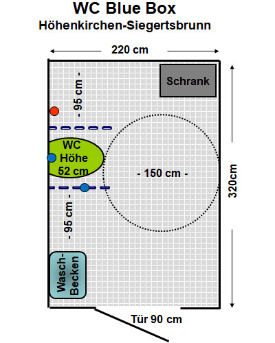 WC Freizeitstätte Blue Box, Höhenkirchen-Siegertsbrunn Plan