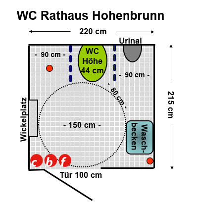 WC Gemeinde Hohenbrunn Rathaus Plan