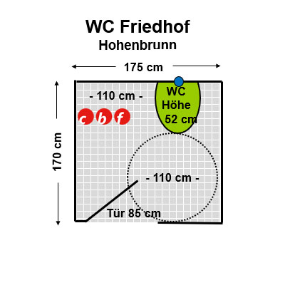 WC Friedhof Hohenbrunn Plan