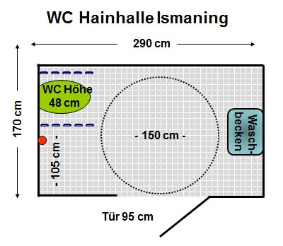 WC Hainhalle Ismaning Plan
