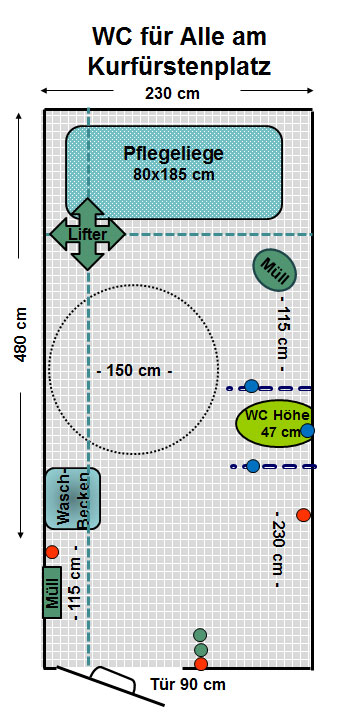 WC für Alle am Kurfürstenplatz Plan
