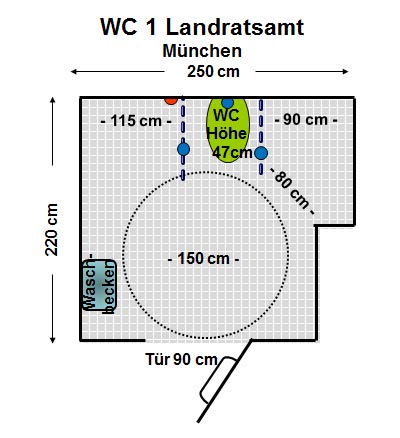 WC Landratsamt München Haupteingang Plan