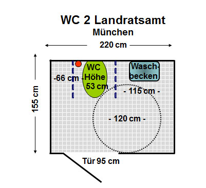 WC Landratsamt München beim Festsaal Plan