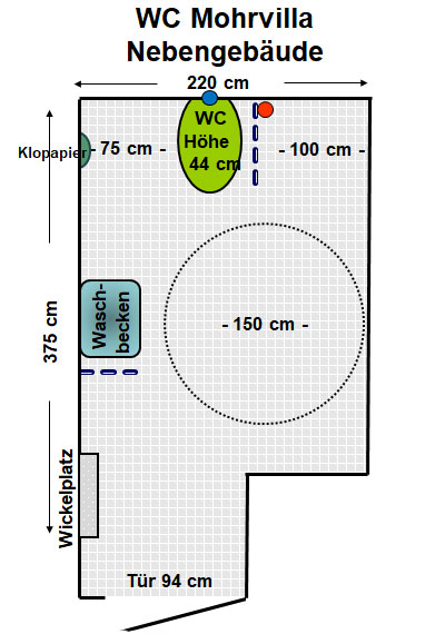 WC Mohr-Villa, Nebengebäude Plan