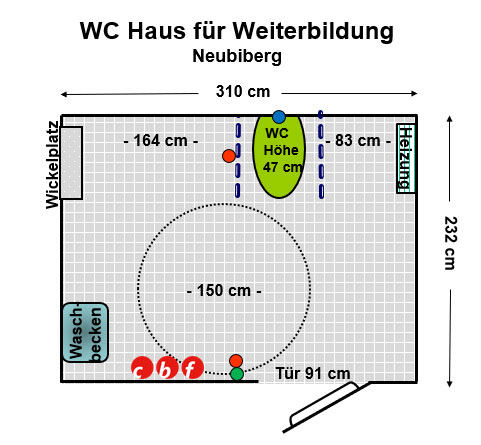 WC Haus für Weiterbildung Neubiberg Plan