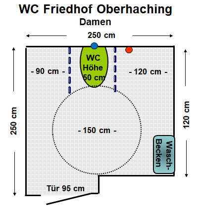 WC Friedhof Oberhaching Damen Plan