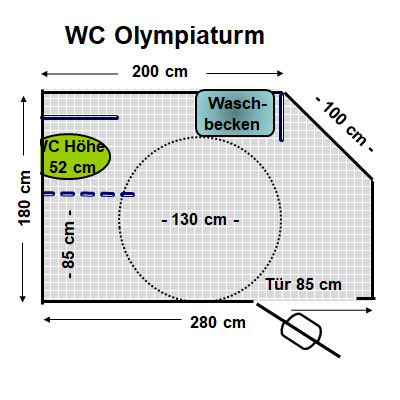 WC Olympiaturm Plan