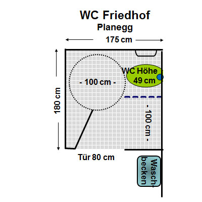 WC Friedhof Planegg Plan