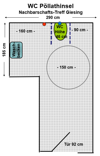 WC Pöllatinsel Nachbarschafts-Treff Giesing Plan