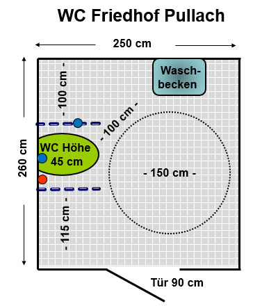 WC Friedhof Pullach Plan