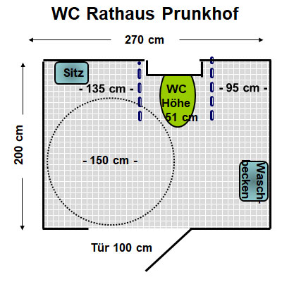 WC Rathaus München Prunkhof Plan