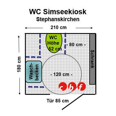 WC Simsseekiosk, Stephanskirchen Plan