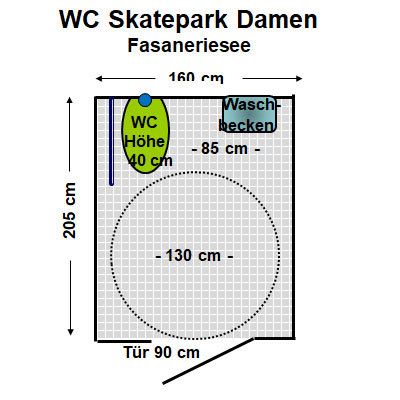 WC Skatepark Fasaneriesee Damen Plan
