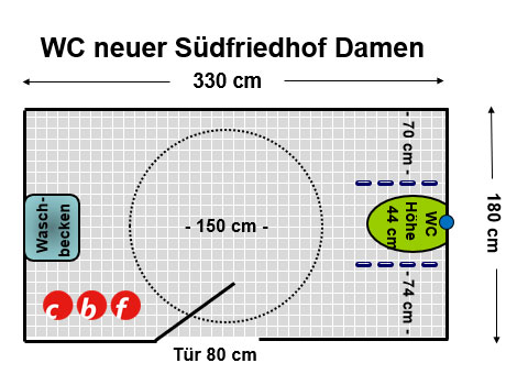 WC Neuer Südfriedhof Plan