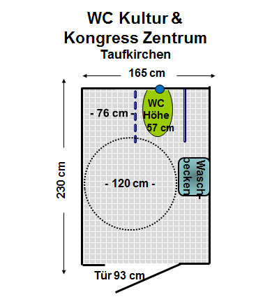 WC Kultur & Kongress Zentrum Taufkirchen Plan