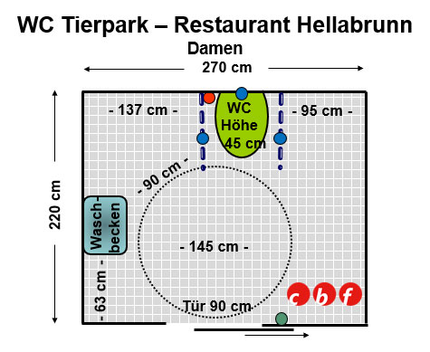 WC Tierpark - Restaurant Hellabrunn Damen Plan