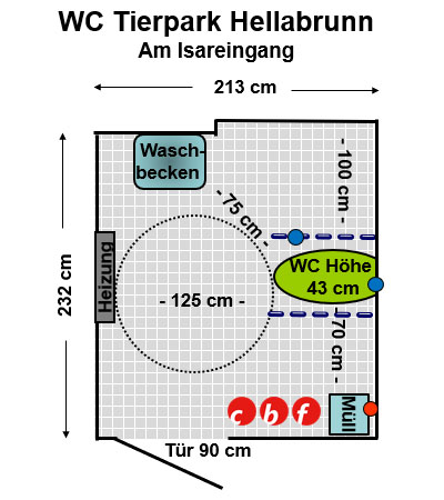 WC Tierpark Hellabrunn Isareingang Plan