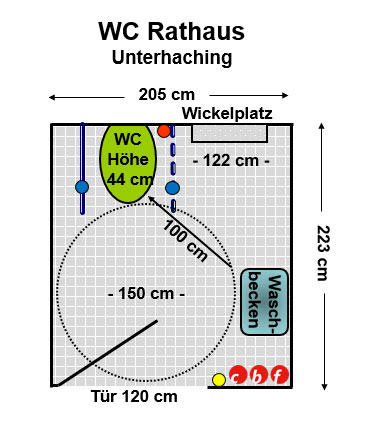 WC Rathaus Unterhaching Plan