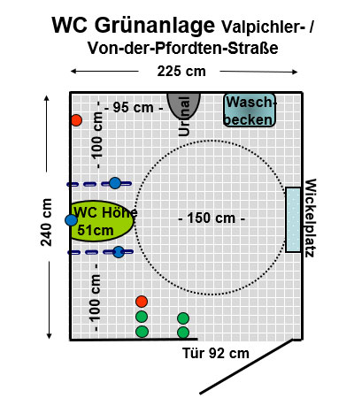 WC Grünanlage Valpichler- Ecke Von-der-Pfordten-Straße Plan