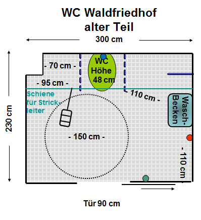 WC Waldfriedhof alter Teil Plan