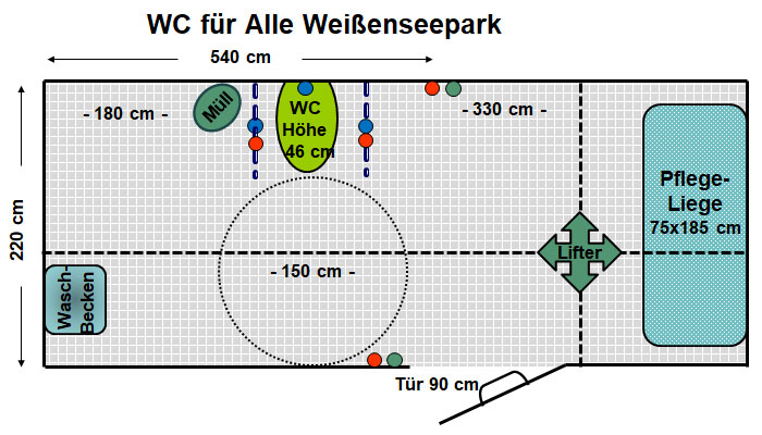 WC für Alle am Weißenseepark Plan