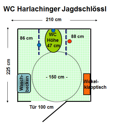 WC Harlachinger Jagdschlössl Plan