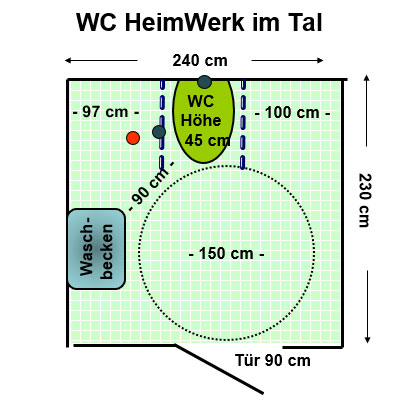 WC Heimwerk Restaurant im Tal Plan