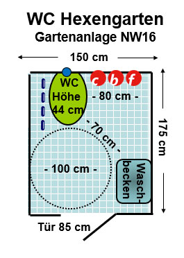 WC Hexengarten Gartenanlage NW16 Plan