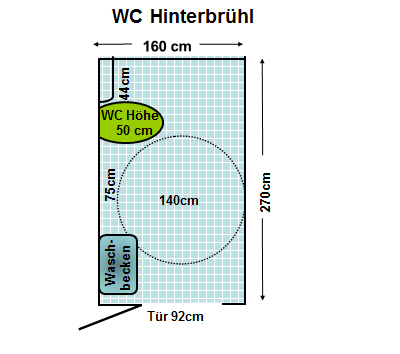 WC Gasthaus Hinterbrühl Plan