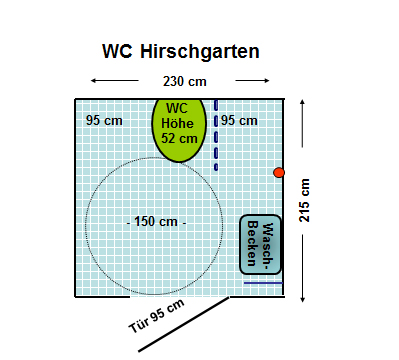 WC Hirschgarten im Biergarten Plan