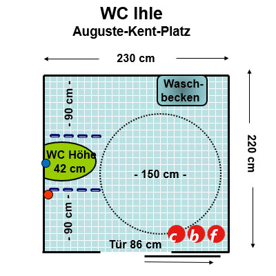 WC IHLE Café im Hit Markt Fasangarten Plan