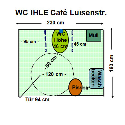 WC Ihle Café Luisenstraße Plan
