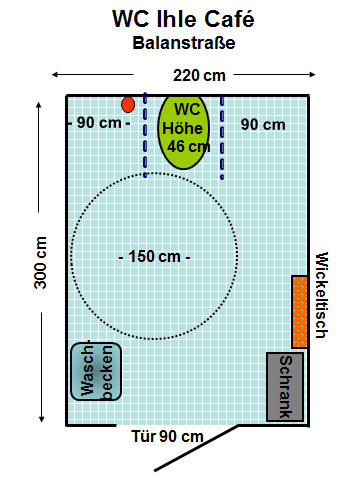 WC IHLE Café Balanstraße Plan